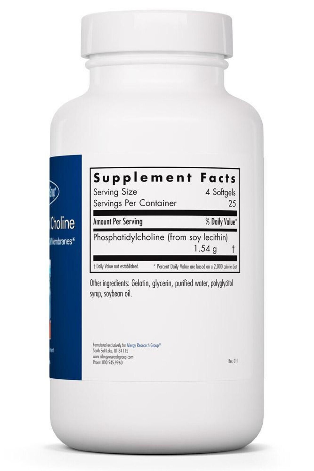 Phosphatidyl Choline 100 gels  Allergy Research Group