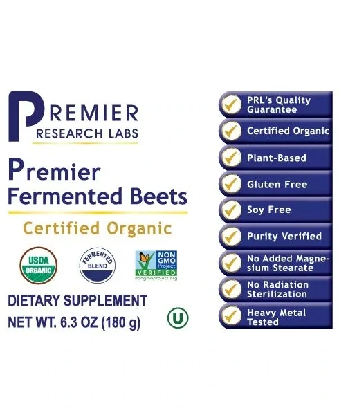 Fermented Beets Premier 6.3 oz 180 gr Premier Research Labs