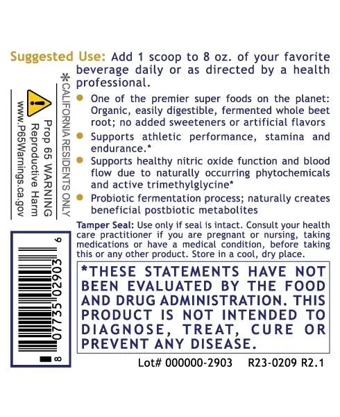 Fermented Beets Premier 6.3 oz 180 gr Premier Research Labs