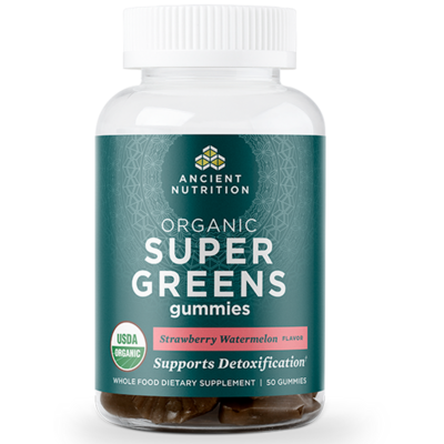 Organic Super Greens Straw/Melon 50 ct Ancient Nutrition