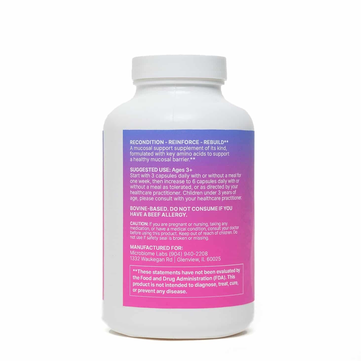 MegaMucosa  180 Capsules Microbiome Labs