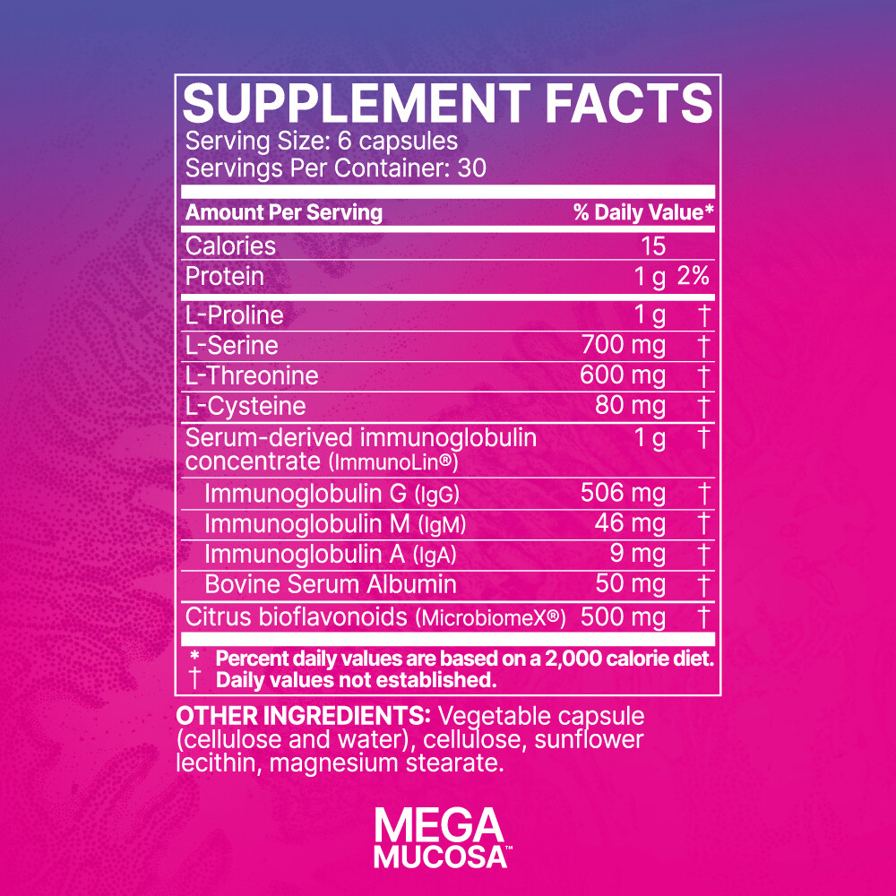 MegaMucosa  180 Capsules Microbiome Labs