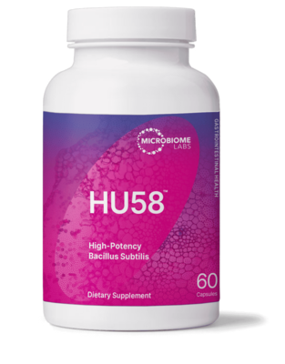 HU 58 High Potency Bacillus Subtilis 60 capsules Microbiome Labs