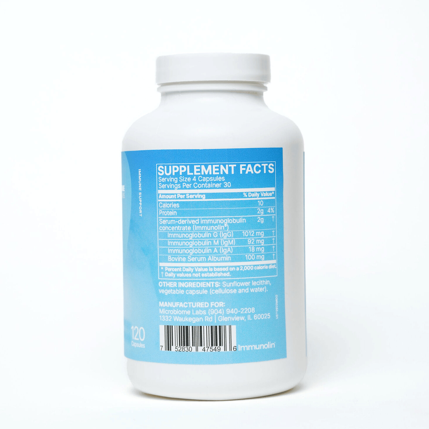 Mega IgG2000 120 capsules Microbiome Labs