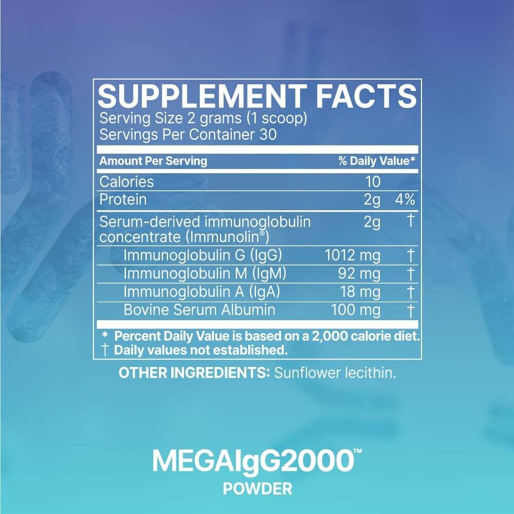 Mega IgG2000 Powder 60 gr Microbiome Labs