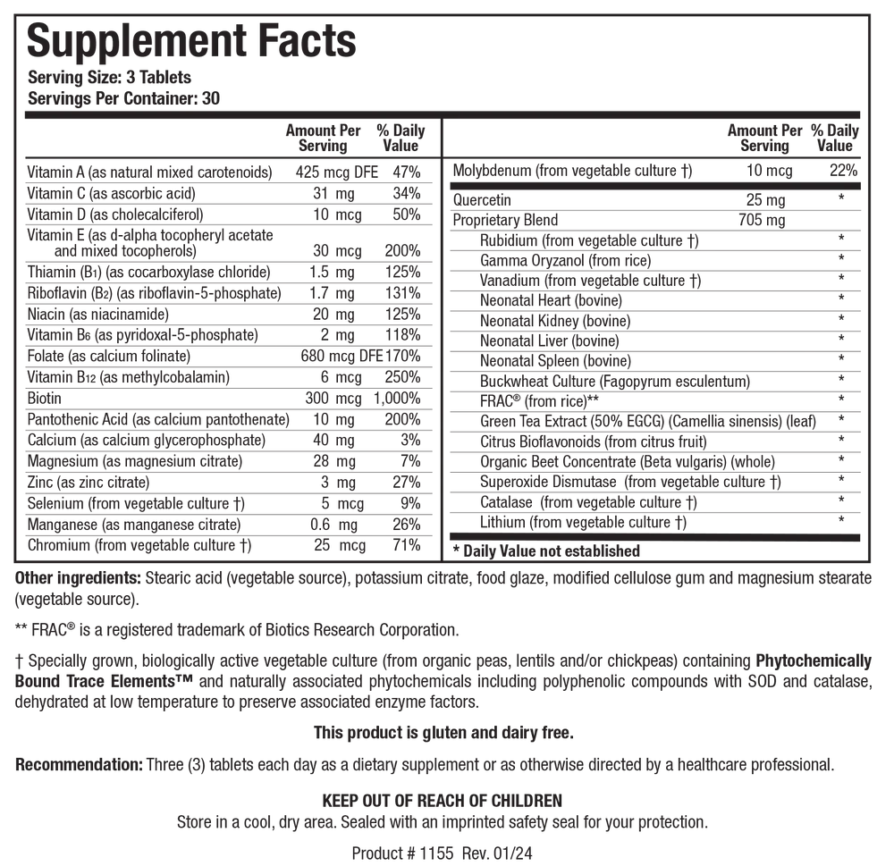 Bio-Trophic Plus 90 tablets Biotics Research