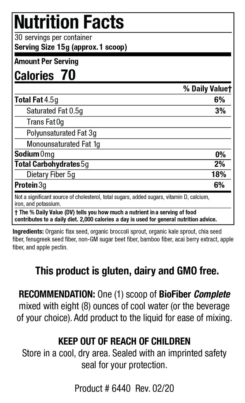 BioFiber  Complete 450 gr  Biotics Research