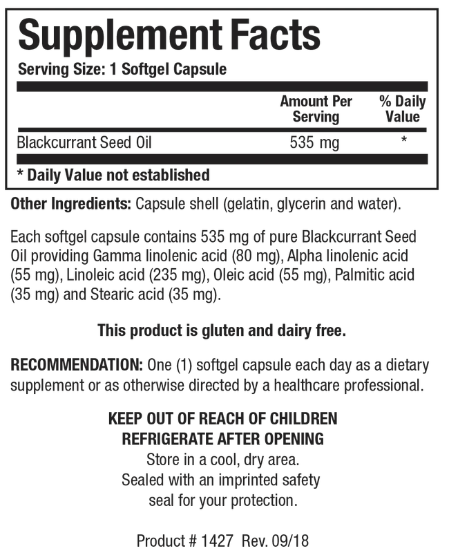 Blackcurrant Seed Oil 60 capsules Biotics Research