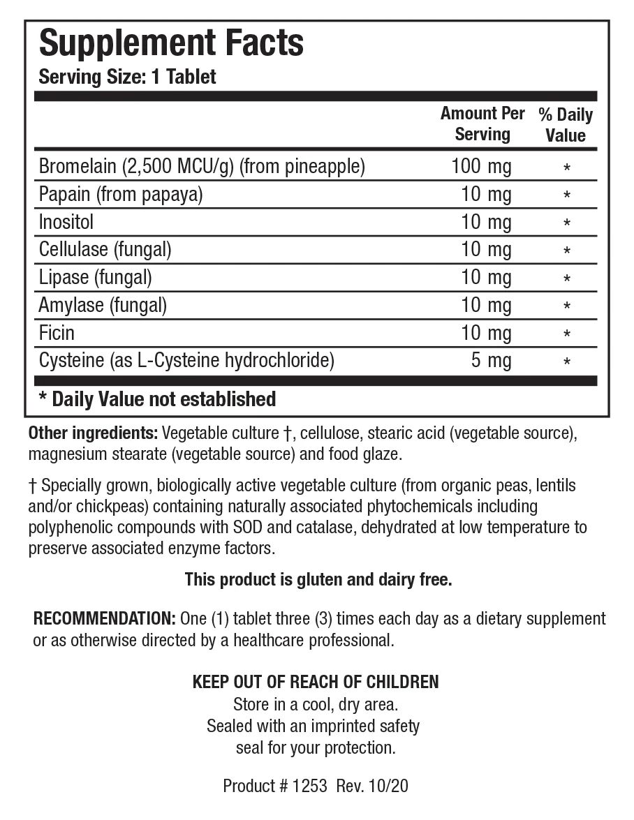 Bromelain Plus CLA 100 capsules Biotics Research