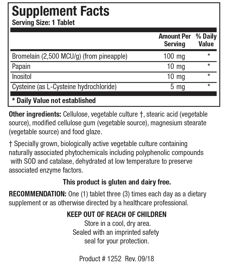 Bromelain Plus 100 capsules Biotics Research