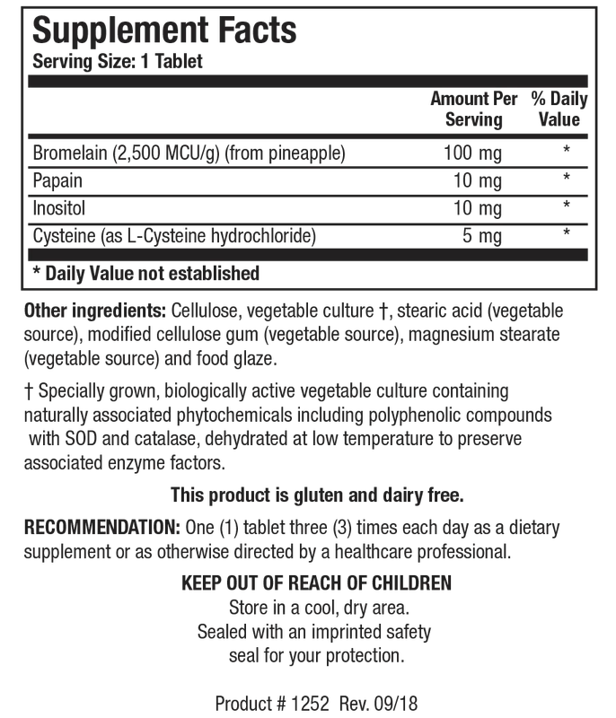 Bromelain Plus 100 capsules Biotics Research