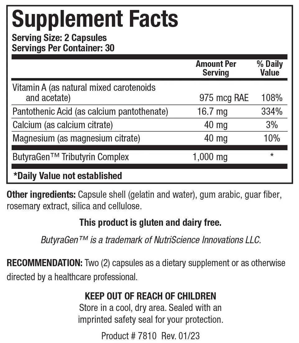 Butyric-Cal-Mag 60 capsules Biotics Research