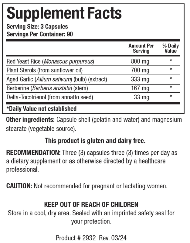 Cardio-Lipid 270  capsules Biotics Research