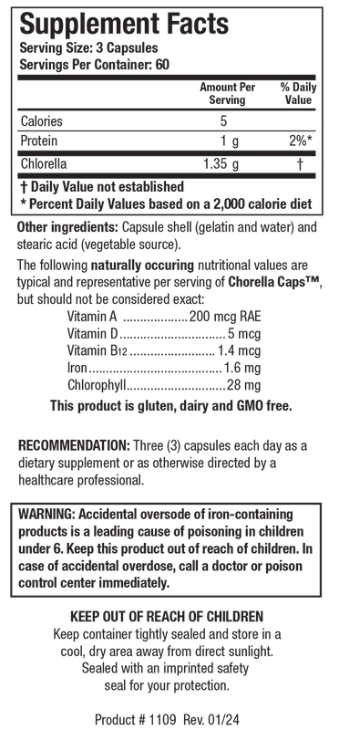 Chlorella Caps 180 lozenges Biotics Research