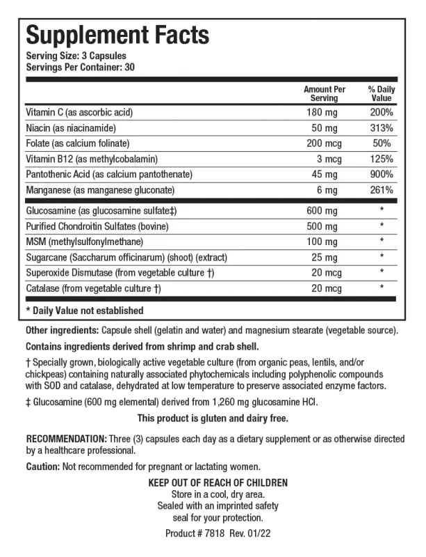 ChondroSamine-S 90 capsules  Biotics Research