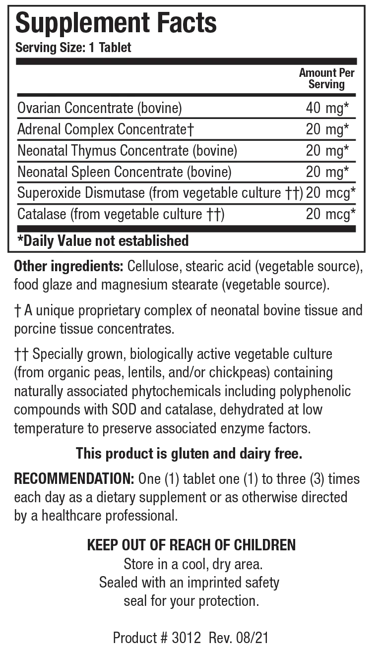 Cytozyme-F™ (Female Gland Combo)  60 Capsules Biotics Research