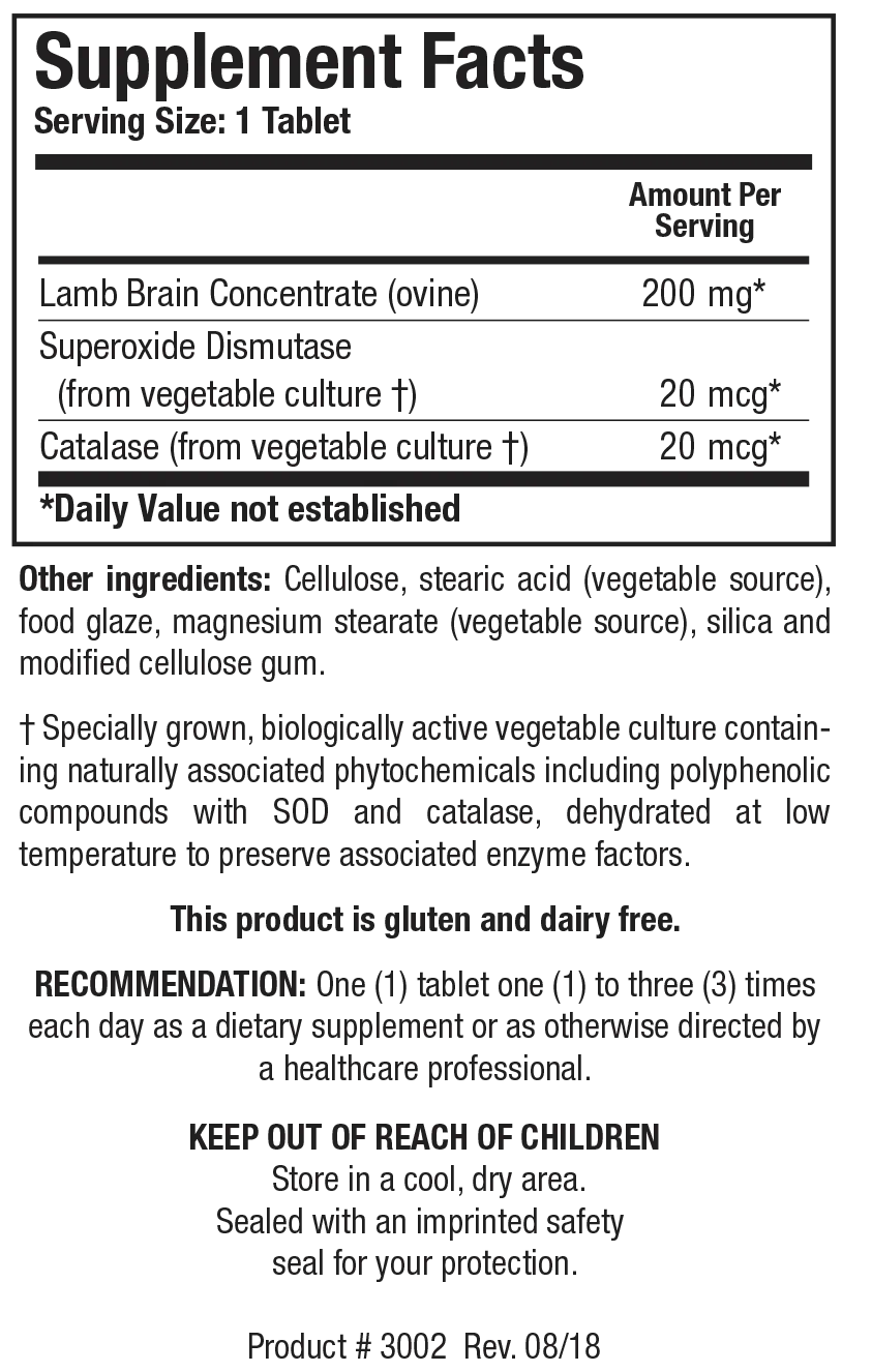 Cytozyme-B™ (Ovine Brain) 60 Capsules Biotics Research