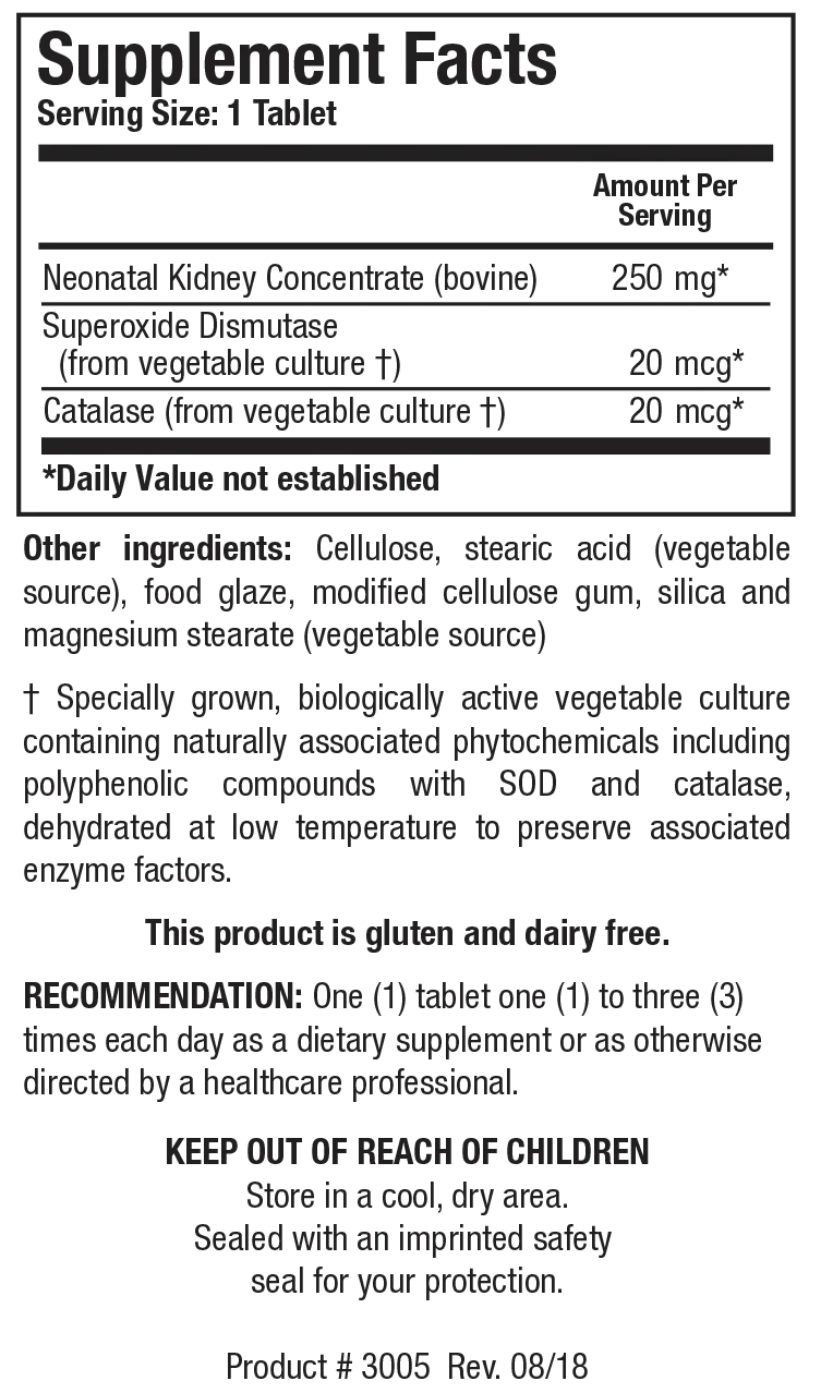 Cytozyme-KD™ (Neonatal Kidney)  60 Capsules Biotics Research