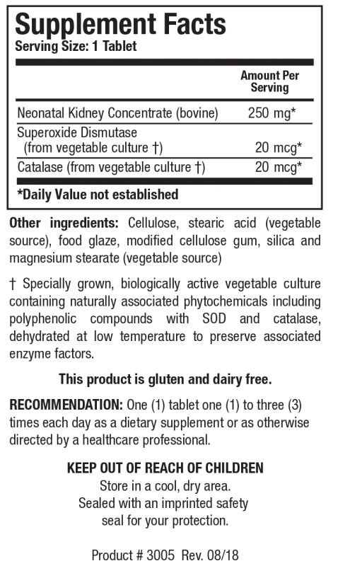Cytozyme-KD™ (Neonatal Kidney)  60 Capsules Biotics Research