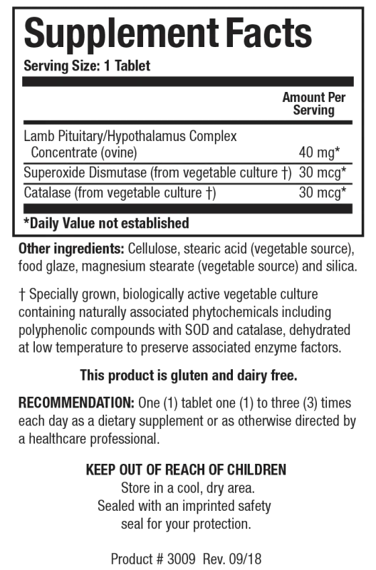Cytozyme-PT/HPT™ (Ovine Pituitary/Hypothalamus) 60 Capsules Biotics Research