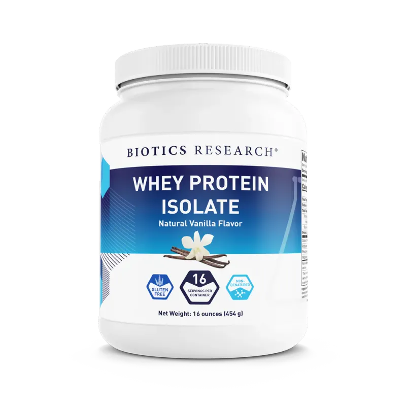 Whey Protein Isolate  Vanilla Flavor 454 gr  Biotics Research