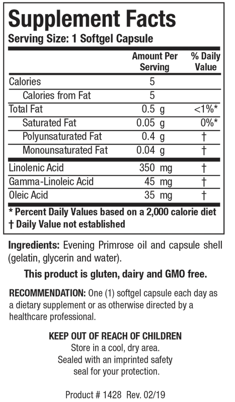 Evening Primrose Oil 100  capsules Biotics Research