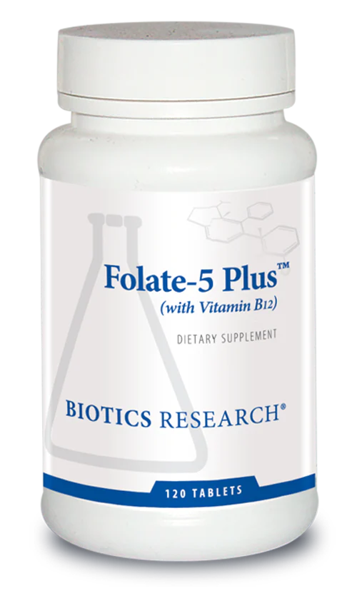 Folate-5 Plus™ (with B12)120 capsules  Biotics Research