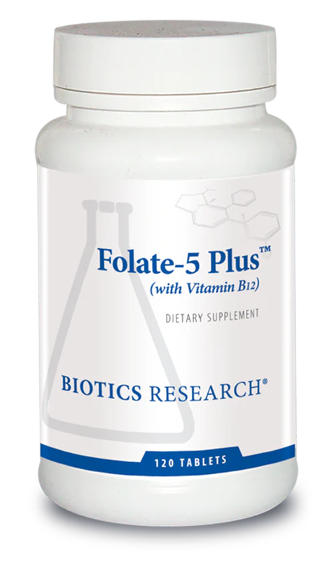 Folate-5 Plus™ (with B12)120 capsules  Biotics Research