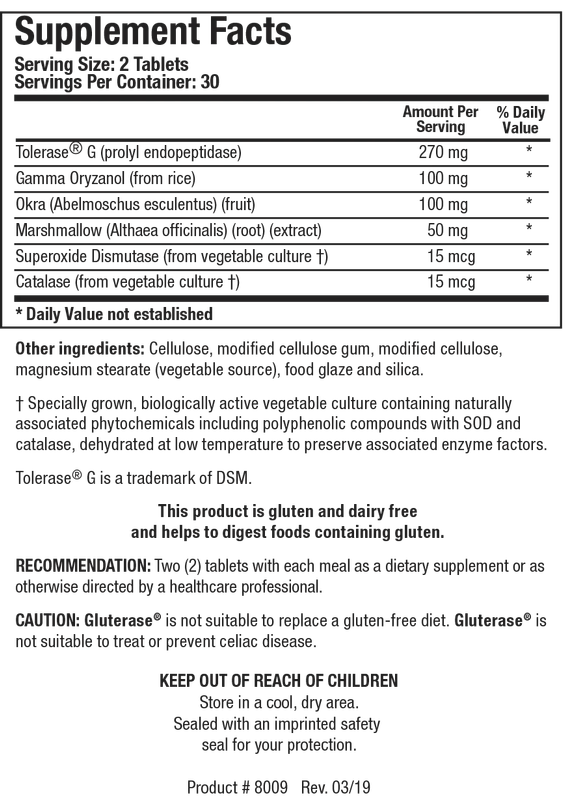 Gluterase 60  tablets Biotics Research