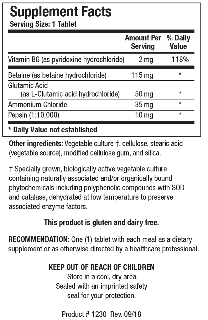 HCl-Plus 90 capsules  Biotics Research