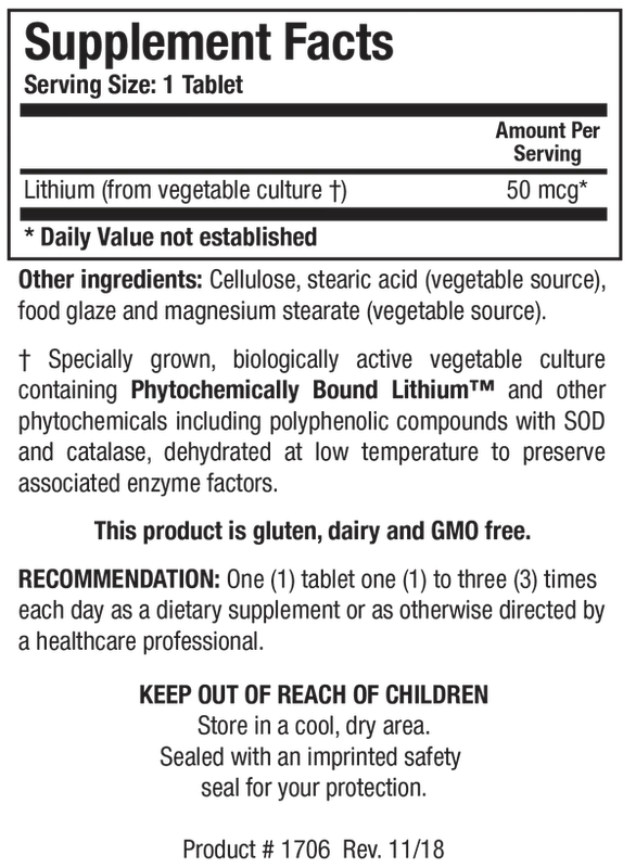 Li-Zyme™ (Lithium) 100 tablets  Biotics Research