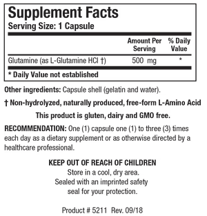 L-Glutamine 180 capsules  Biotics Research