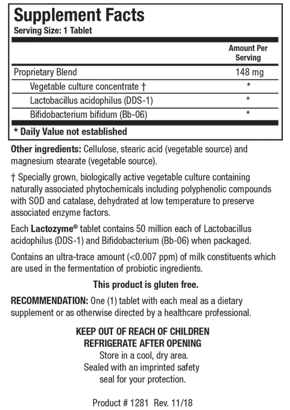 Lactozyme 180 tablets  Biotics Research