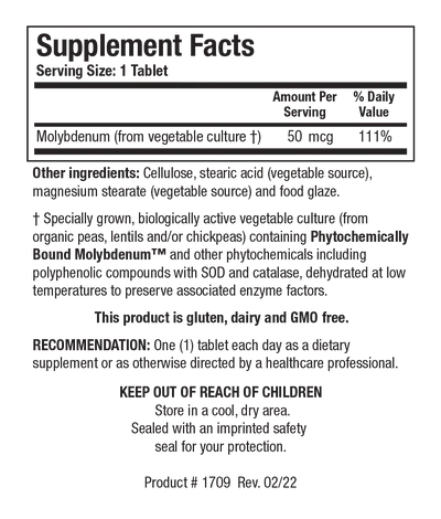 Mo-Zyme™ (Molybdenum) 100 tablets Biotics Research