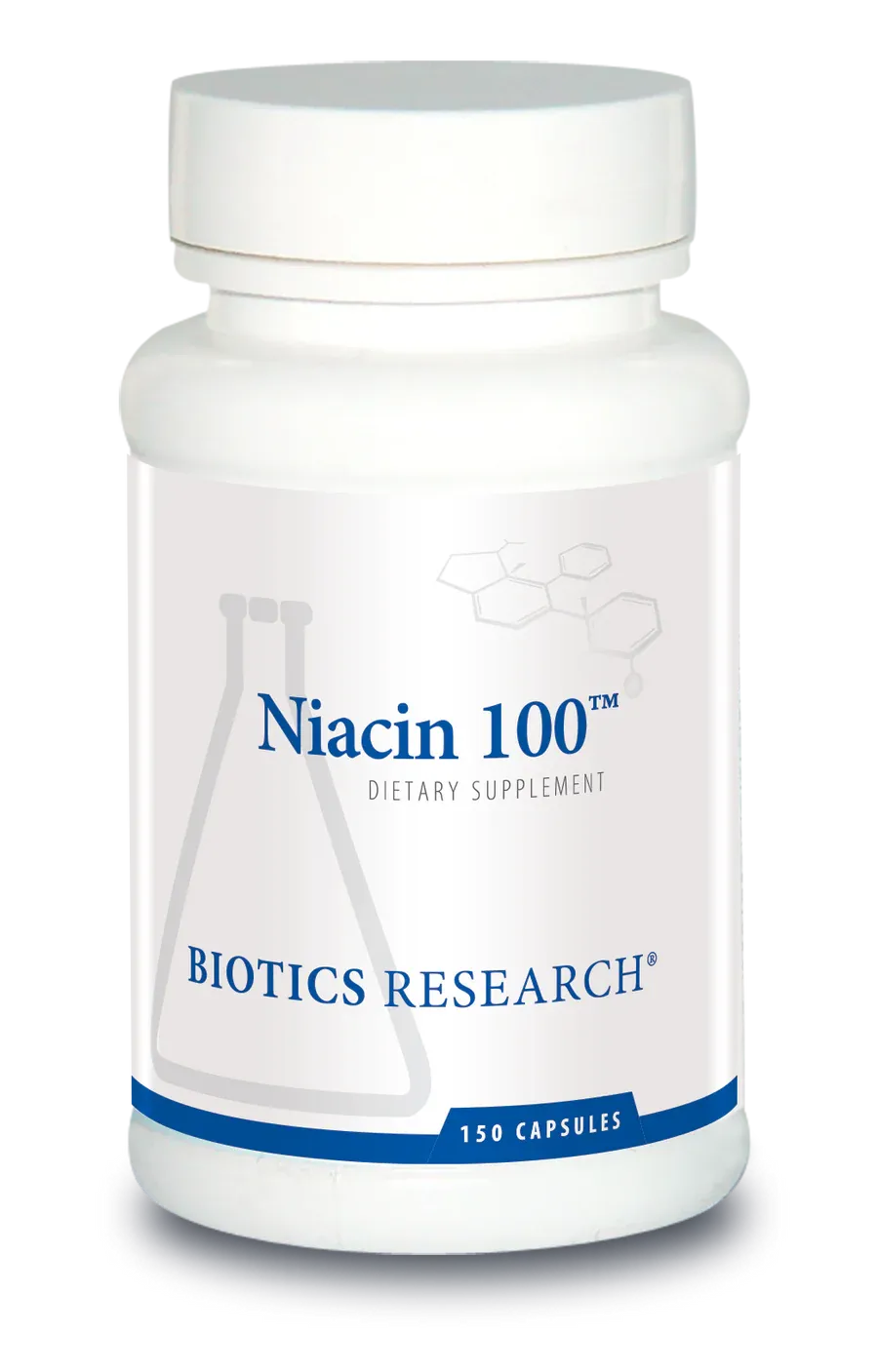 Niacin 100 150 capsules  Biotics Research