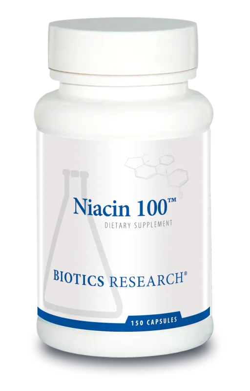 Niacin 100 150 capsules  Biotics Research