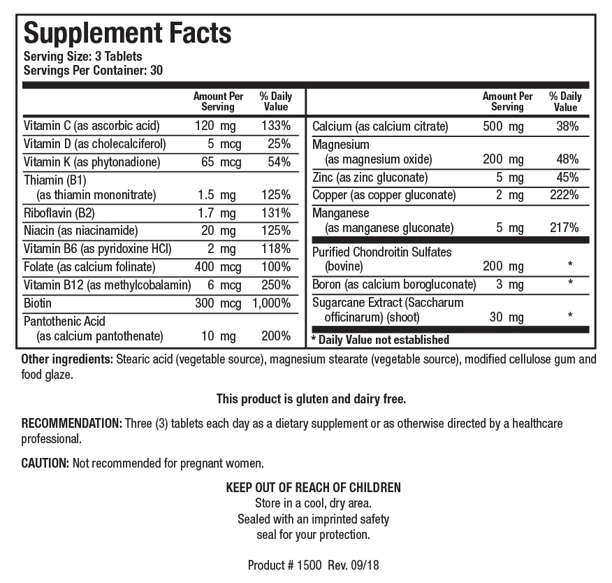 Osteo-B Plus 90 tablets   Biotics Research