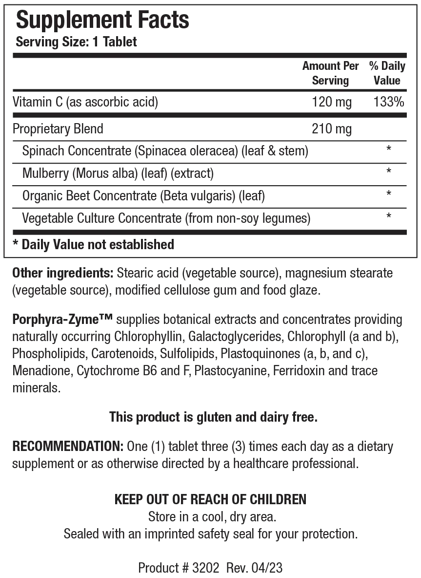 Porphyra-Zyme 90 tablets    Biotics Research