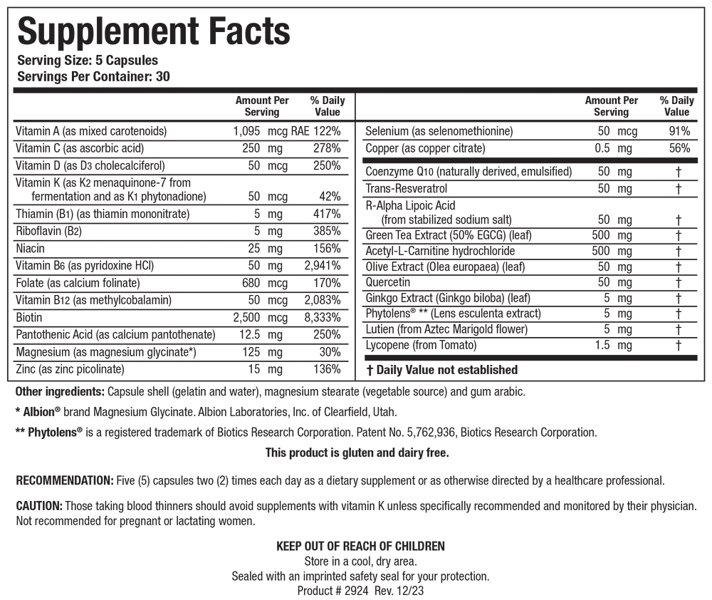 VasculoSirt 150 capsules  Biotics Research