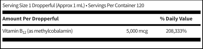 VITAMIN B12 LIQUID (METHYLCOBALAMIN) 5 MG 120  ml SFI HEALTH