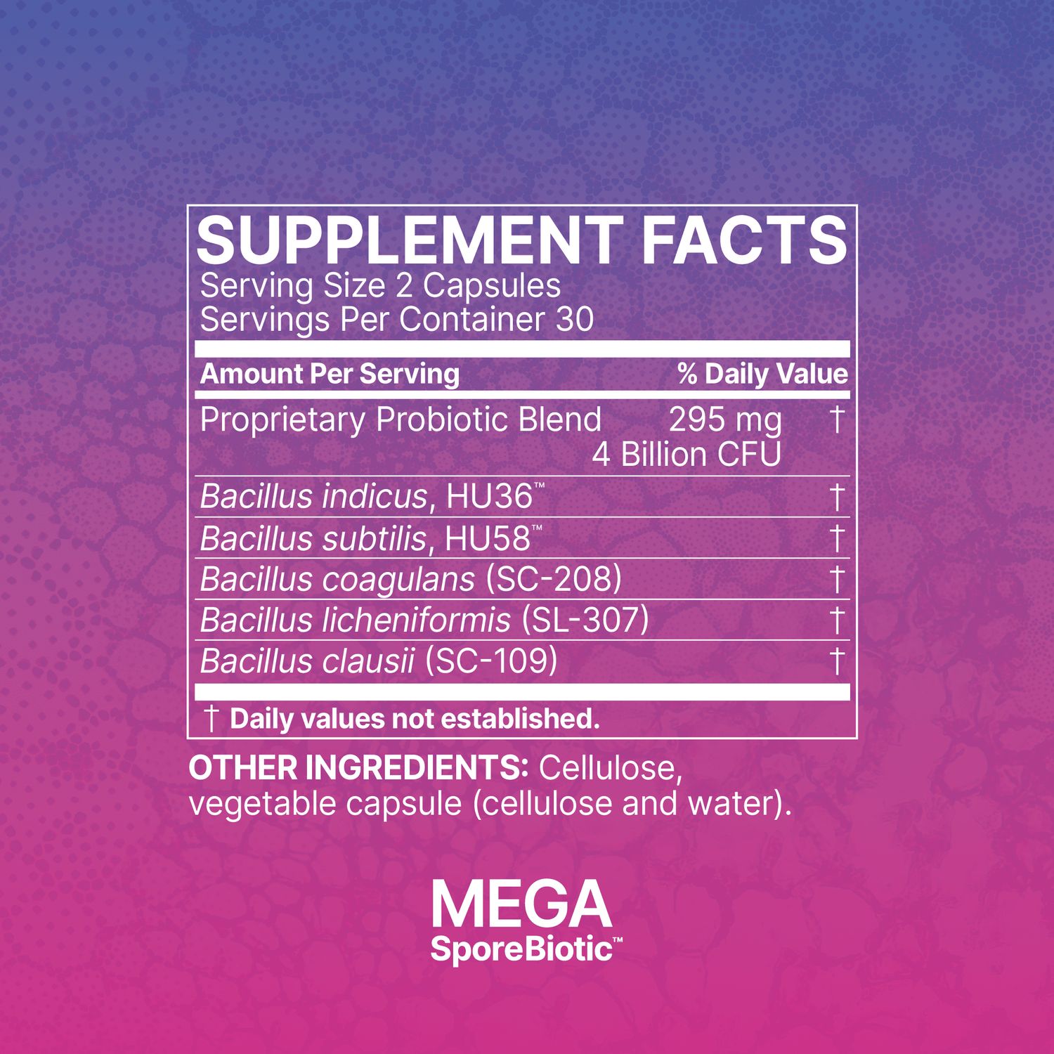 MegaSporeBiotic 60 capsules Microbiome Labs