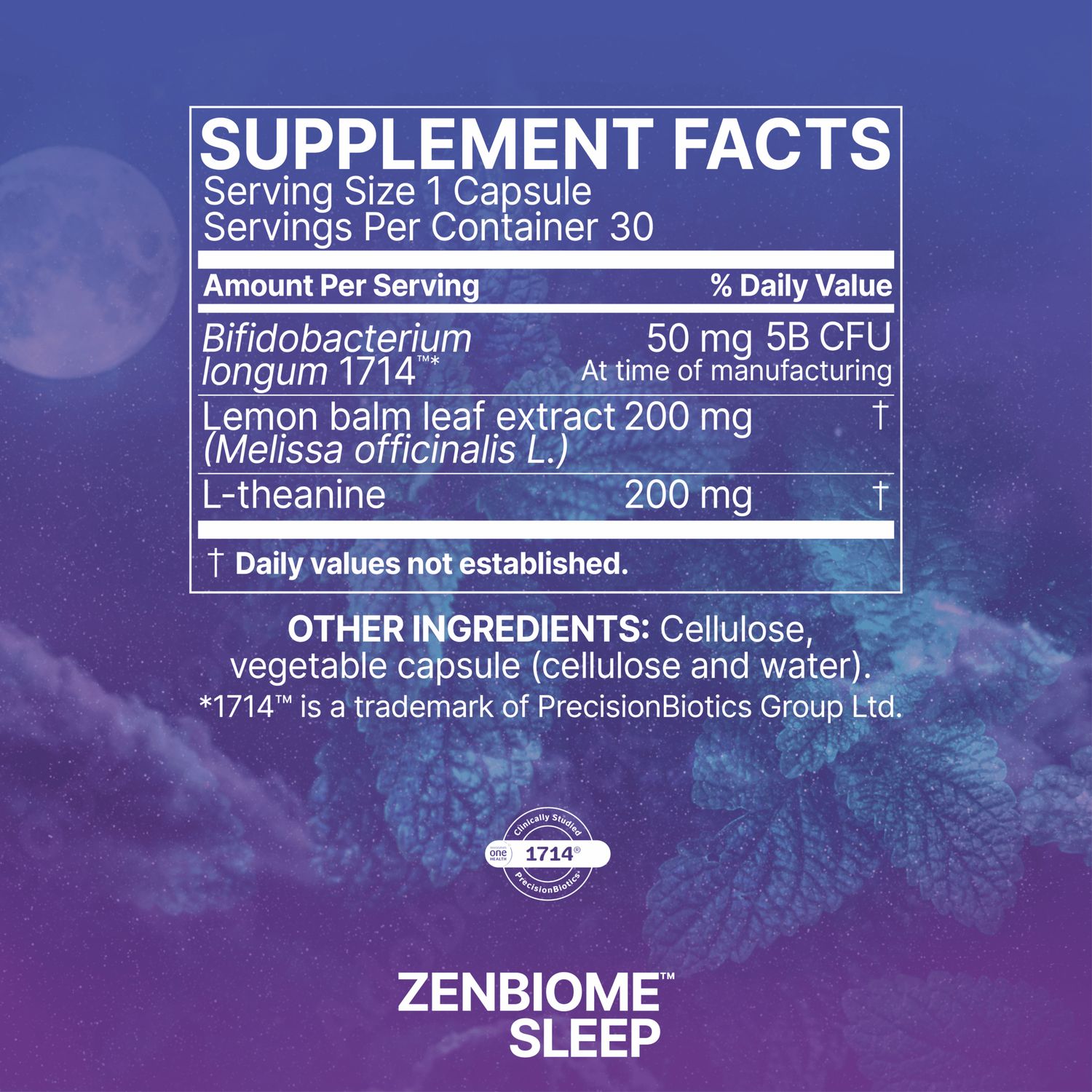 Zenbiome Sleep 30 capsules Microbiome Labs