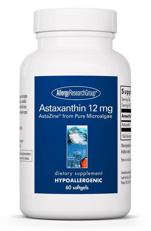 Astaxanthin 12 mg   60 softgels Allergy Research Group