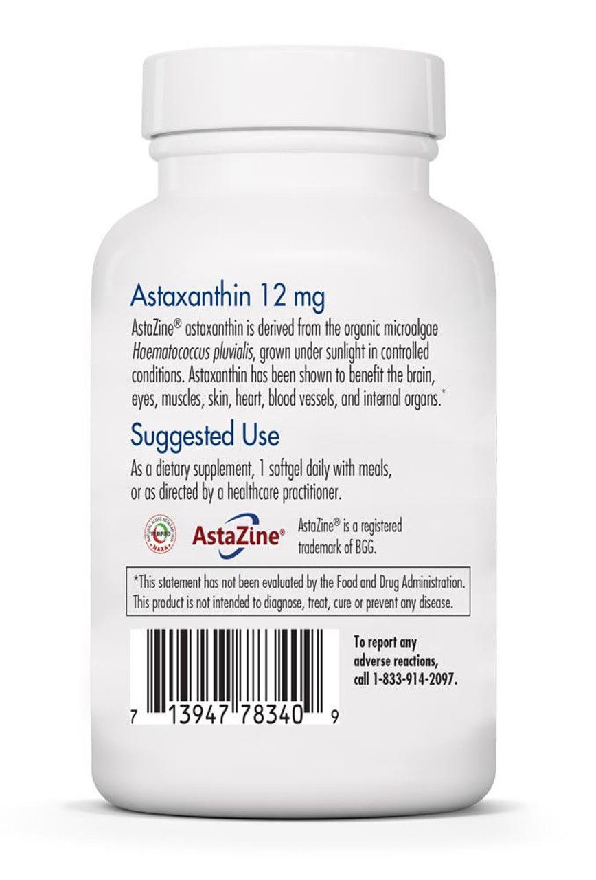 Astaxanthin 12 mg   60 softgels Allergy Research Group