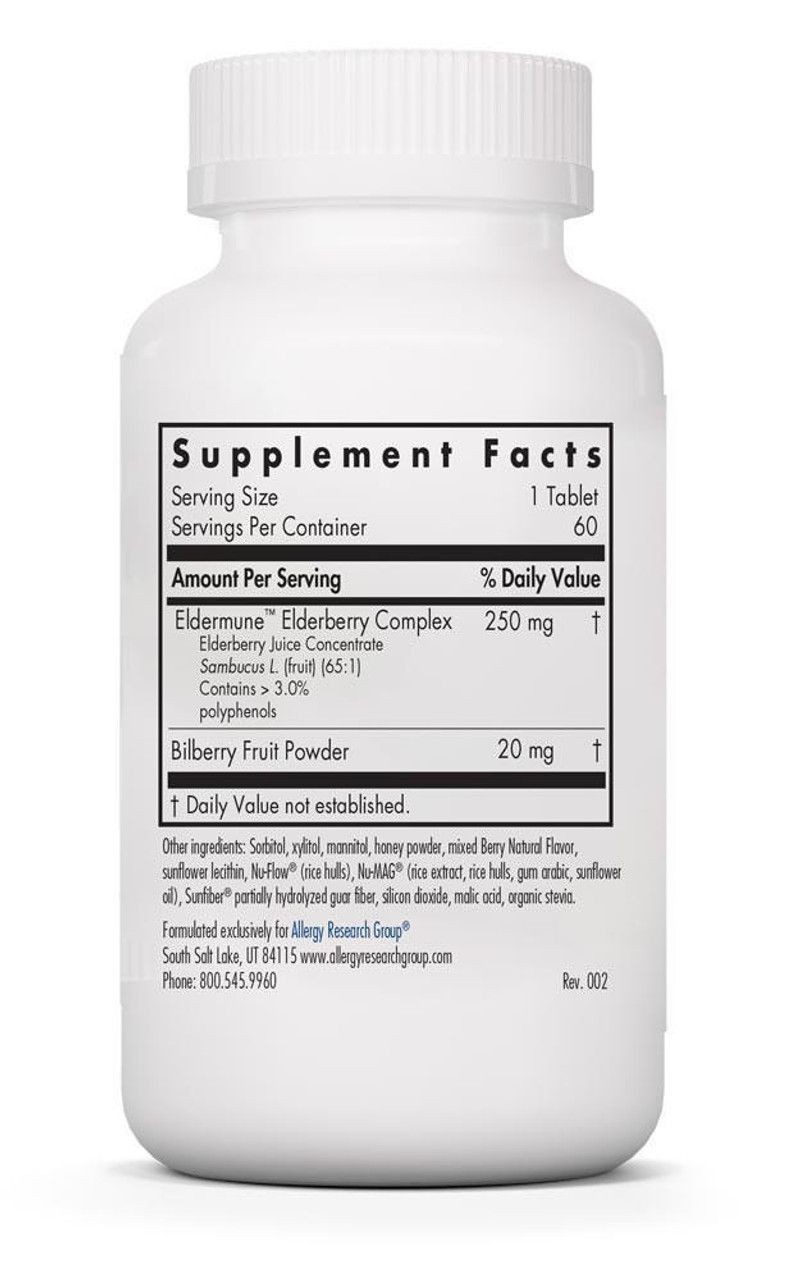 Eldermune Chewables 60 chewable tablets Allergy Research Group