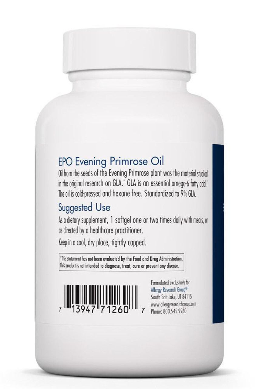 Evening Primrose Oil 120 softgels tablets Allergy Research Group
