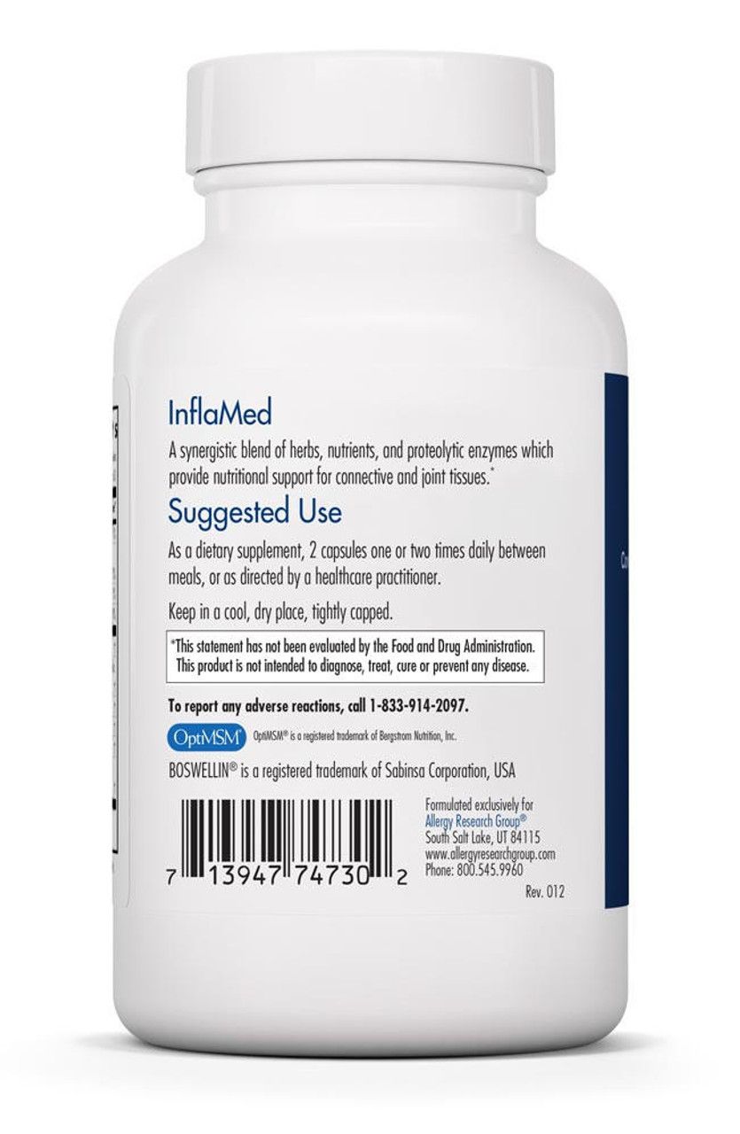 InflaMed 120 Vegetarian Capsules Allergy Research Group