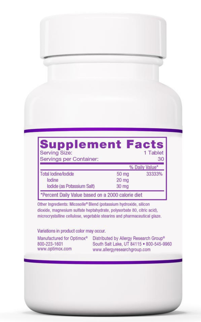 Optimox® Iodoral® 50 mg 30 Tablets Optimox