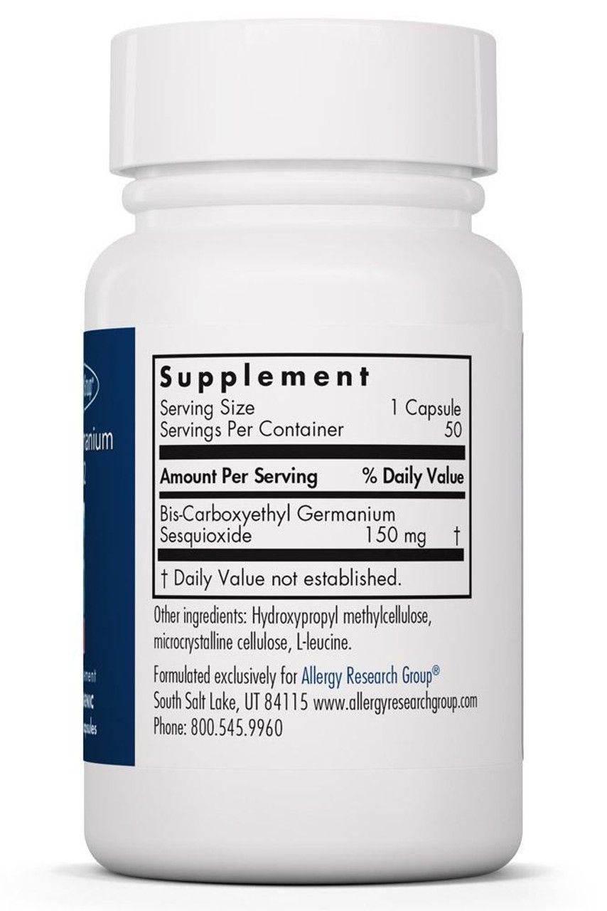 Organo-Germanium Ge-132 50 Vegetarian Capsules Allergy Research Group