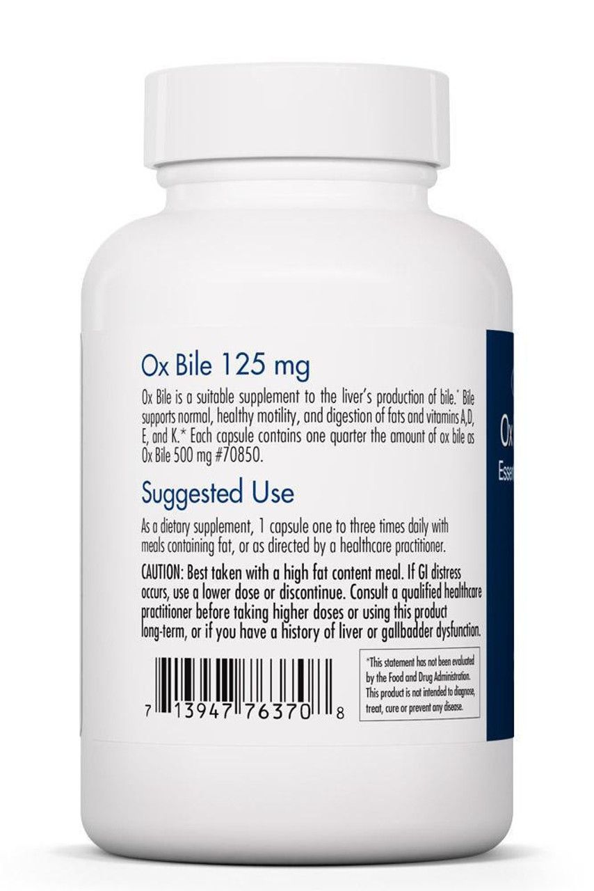 Ox Bile 125 mg 180 Vegicaps Allergy Research Group